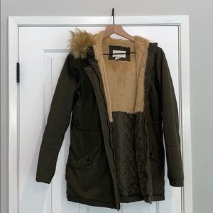 Sky And Sparrow Jacket With Fur hood